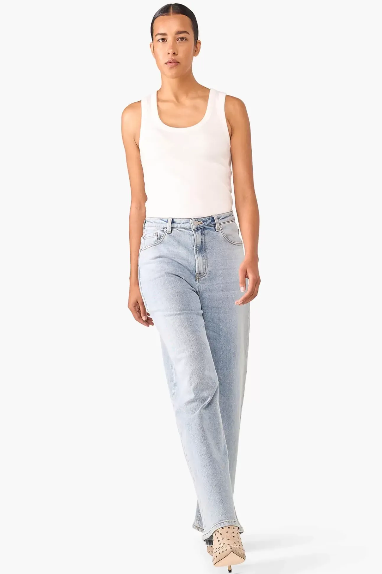 JANICE Denim^Dames Jeans Wide Leg Jason Light Denim 300