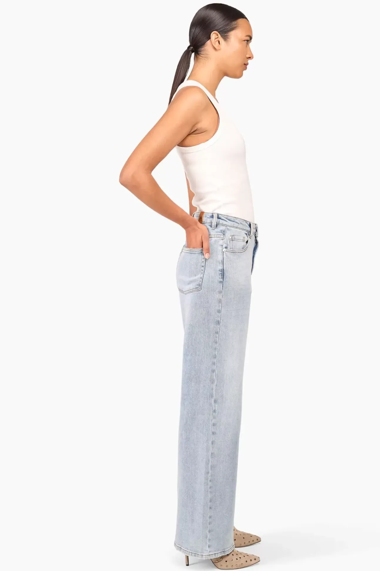 JANICE Denim^Dames Jeans Wide Leg Jason Light Denim 300