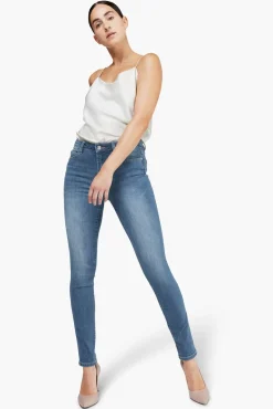 JANICE Jeans^Donker Blauwe High Waist Skinny Jeans Rocket Blue 111