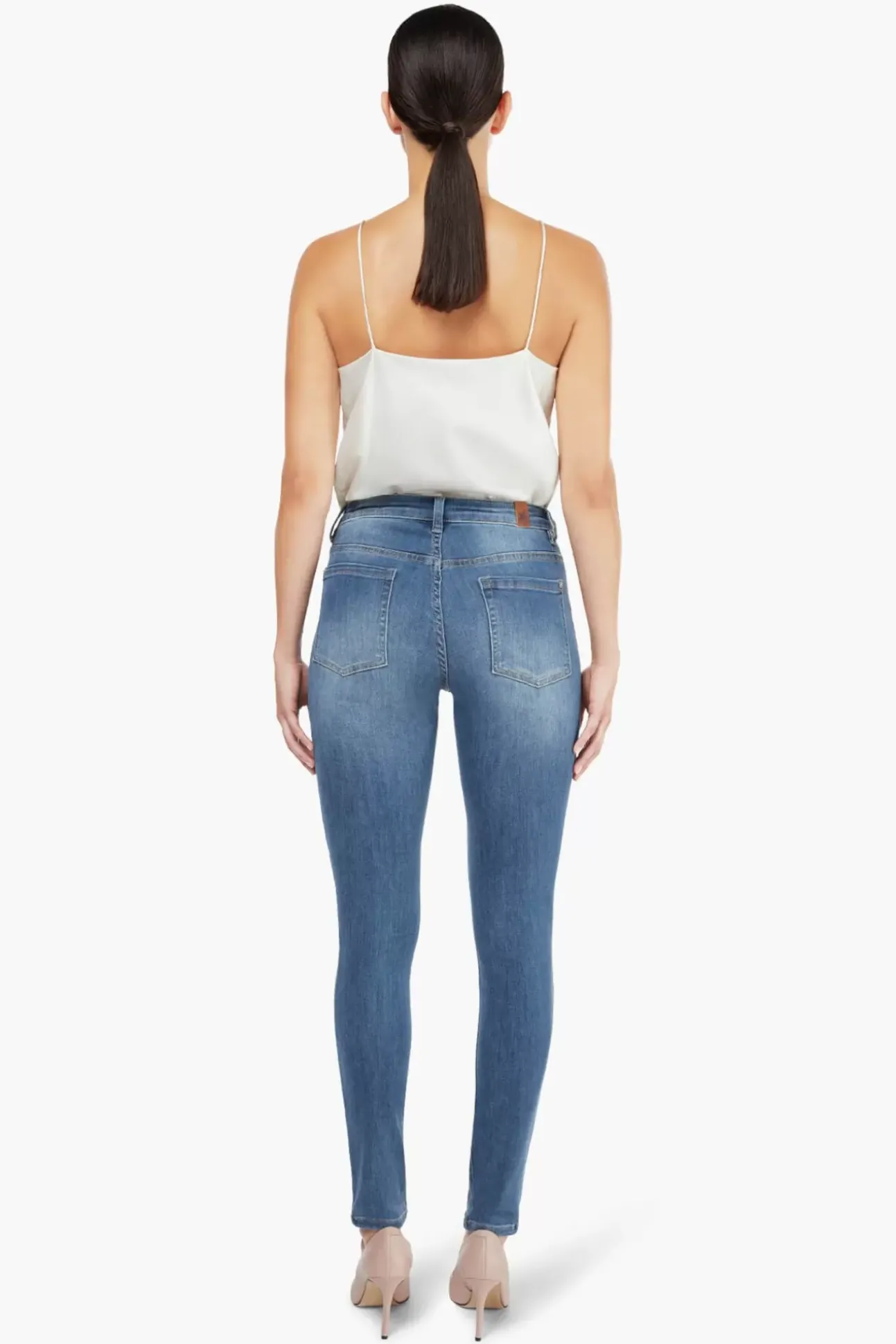 JANICE Jeans^Donker Blauwe High Waist Skinny Jeans Rocket Blue 111