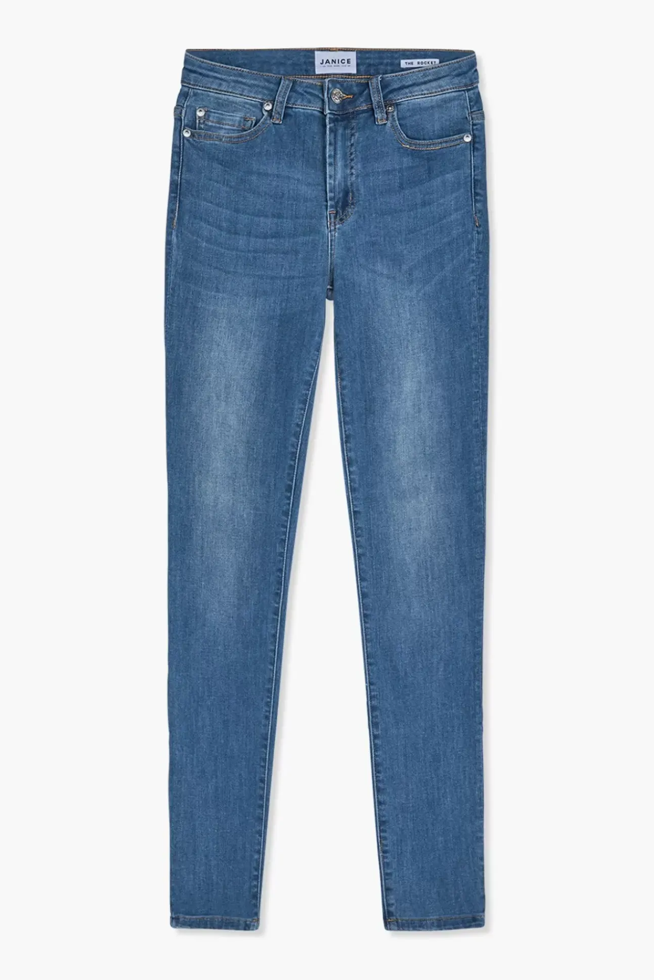 JANICE Jeans^Donker Blauwe High Waist Skinny Jeans Rocket Blue 111