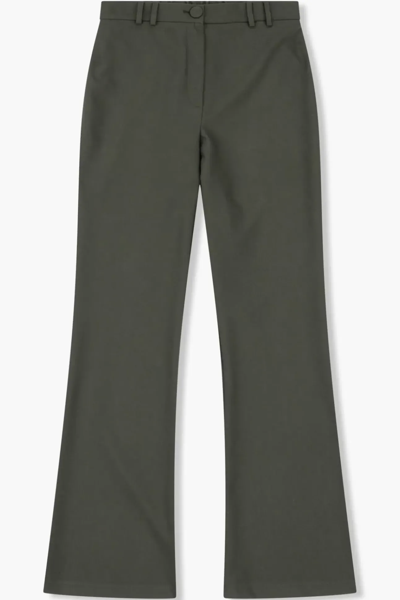 JANICE Broeken^Flared Broek Dames Tyrone Groen