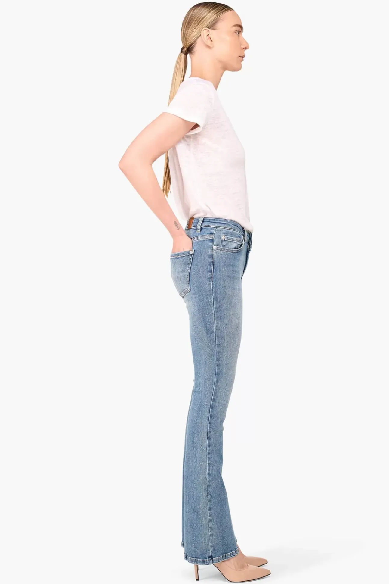 JANICE Denim^Flared Jeans Dames Arlo Blue 395