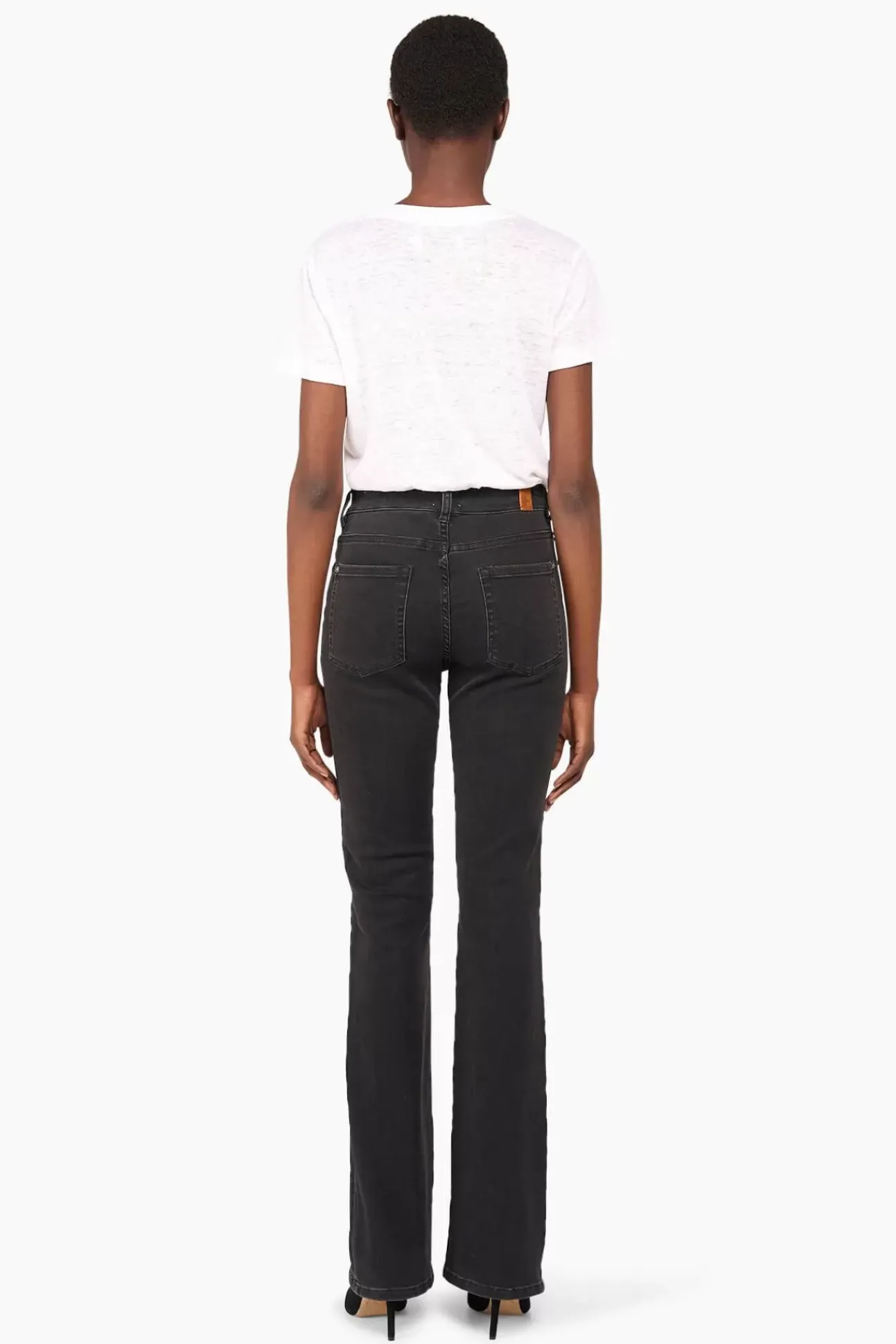 JANICE Denim^Flared Jeans Dames Arlo Zwart 410