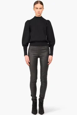 JANICE Sweaters & Truien^Gebreide Trui Pof Mouwen Jay Zwart