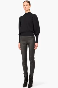 JANICE Sweaters & Truien^Gebreide Trui Pof Mouwen Jay Zwart