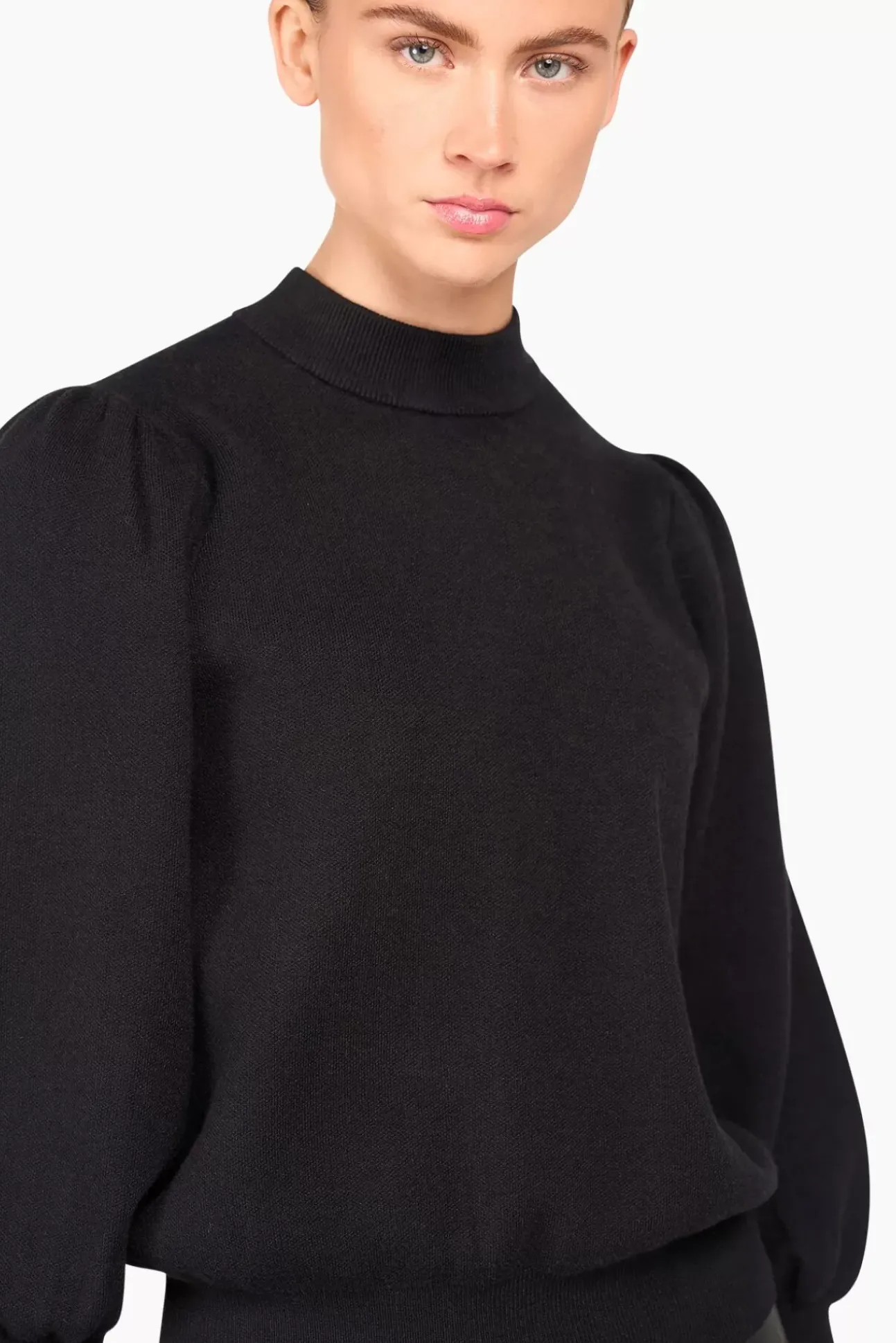 JANICE Sweaters & Truien^Gebreide Trui Pof Mouwen Jay Zwart