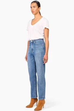 JANICE Broeken^High Rise Boyfriend Jeans Morgan Blue 405