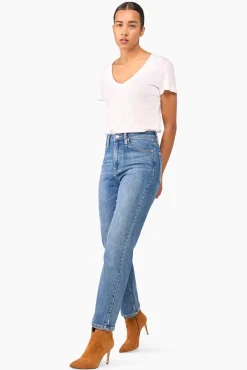 JANICE Broeken^High Rise Boyfriend Jeans Morgan Blue 405