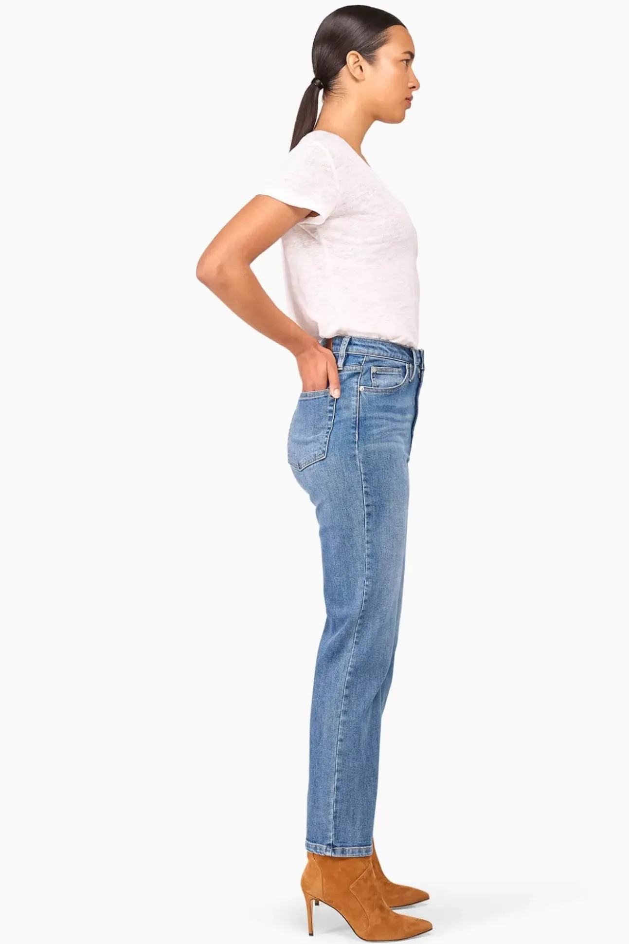 JANICE Broeken^High Rise Boyfriend Jeans Morgan Blue 405
