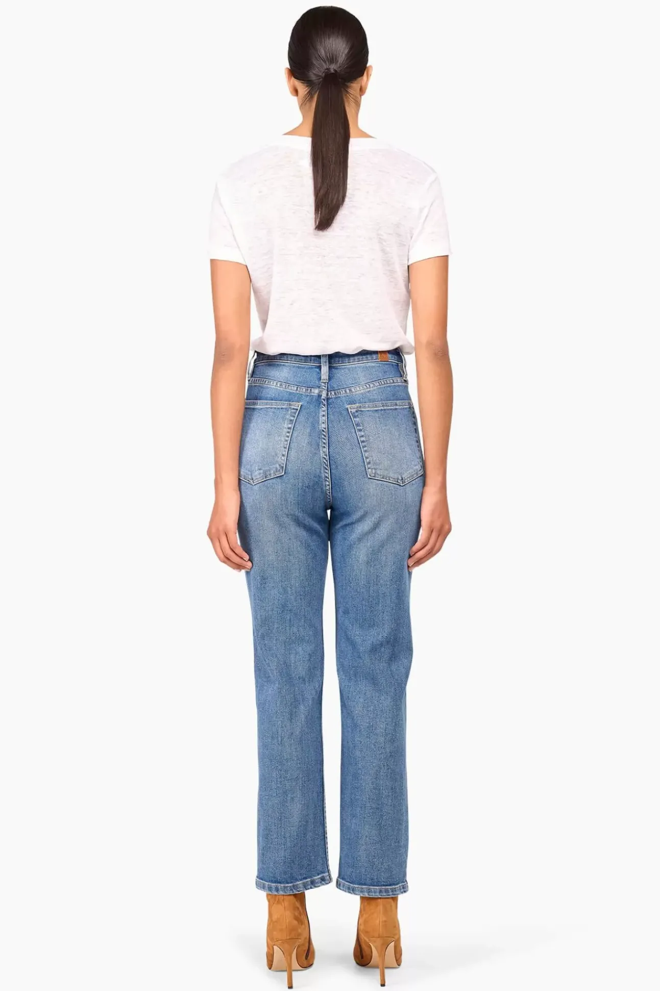 JANICE Broeken^High Rise Boyfriend Jeans Morgan Blue 405