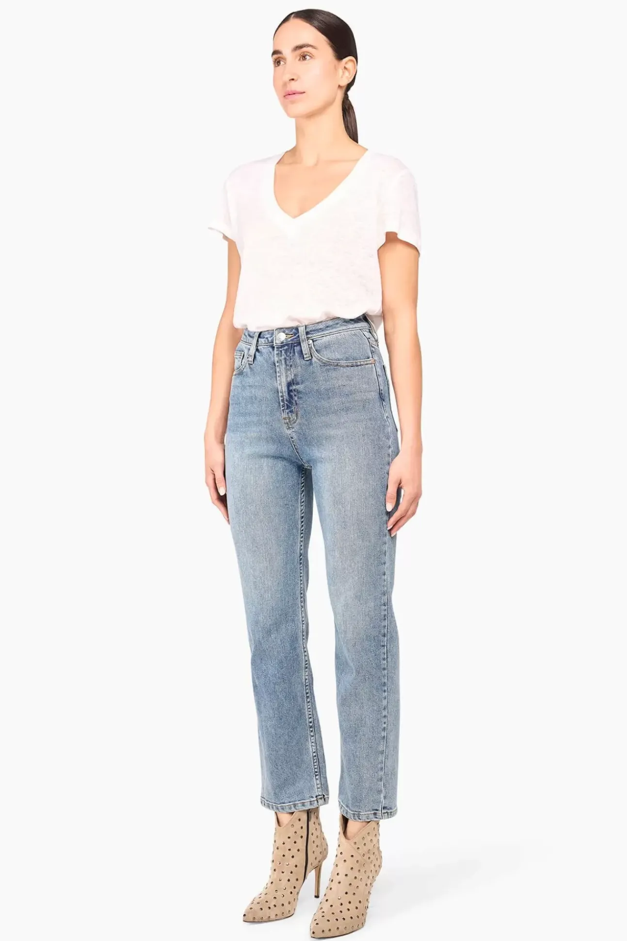 JANICE Denim^High Rise Boyfriend Jeans Morgan Blue 395