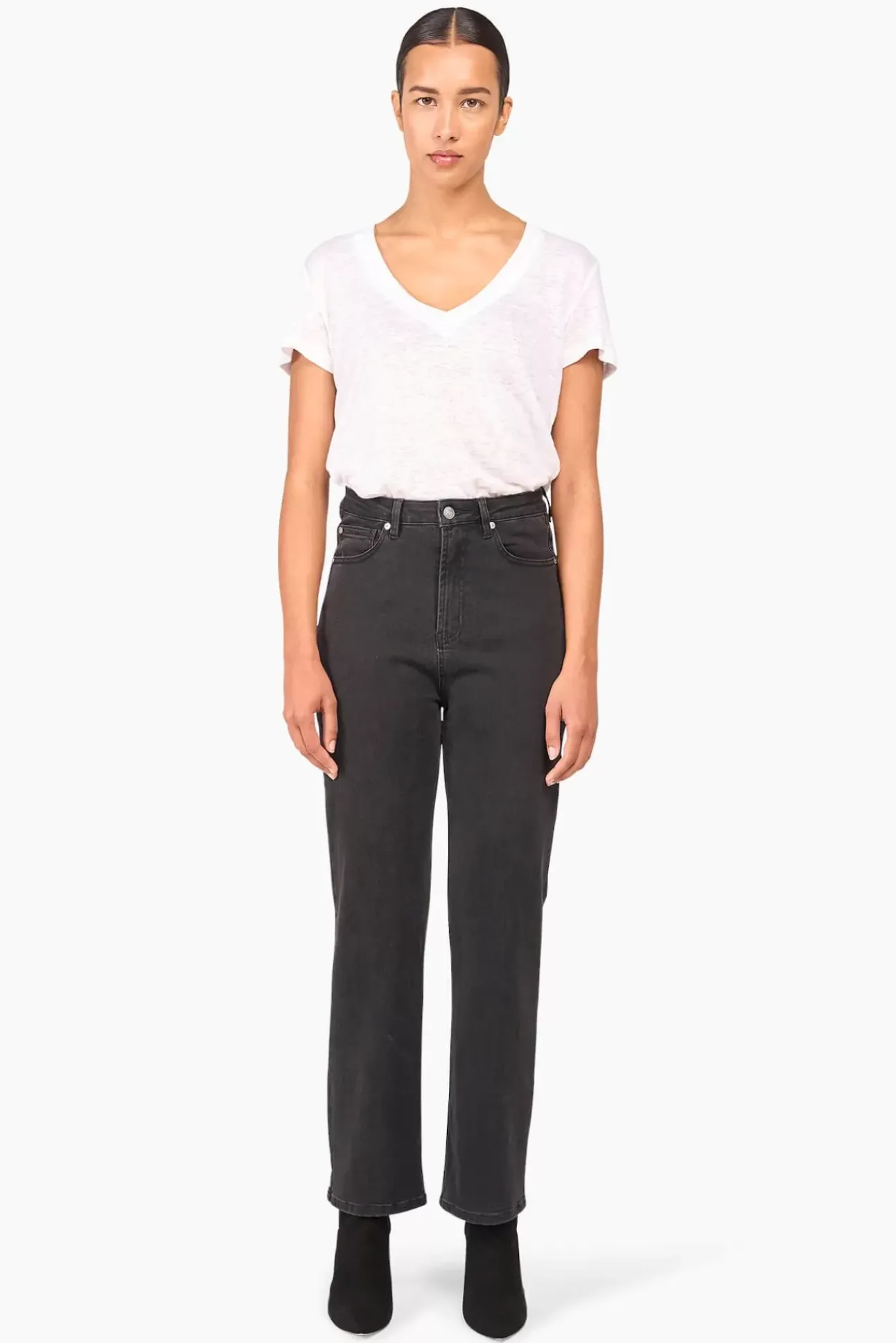 JANICE Denim^High Rise Boyfriend Jeans Morgan Black 410