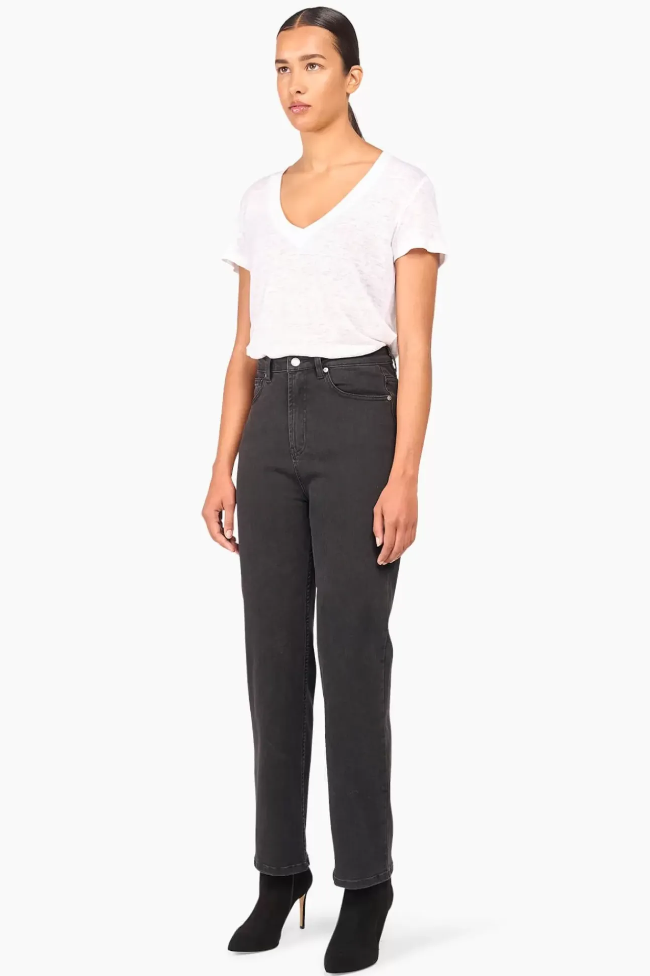 JANICE Denim^High Rise Boyfriend Jeans Morgan Black 410