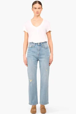 JANICE Denim^High Rise Boyfriend Jeans Morgan Destroyed Blue 033