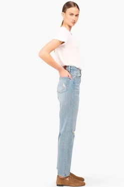 JANICE Denim^High Rise Boyfriend Jeans Morgan Destroyed Blue 033