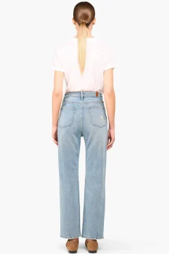 JANICE Denim^High Rise Boyfriend Jeans Morgan Destroyed Blue 033