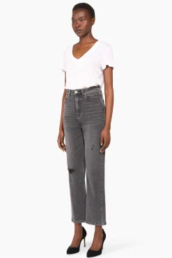 JANICE Denim^High Rise Boyfriend Jeans Morgan Destroyed Grijs 811