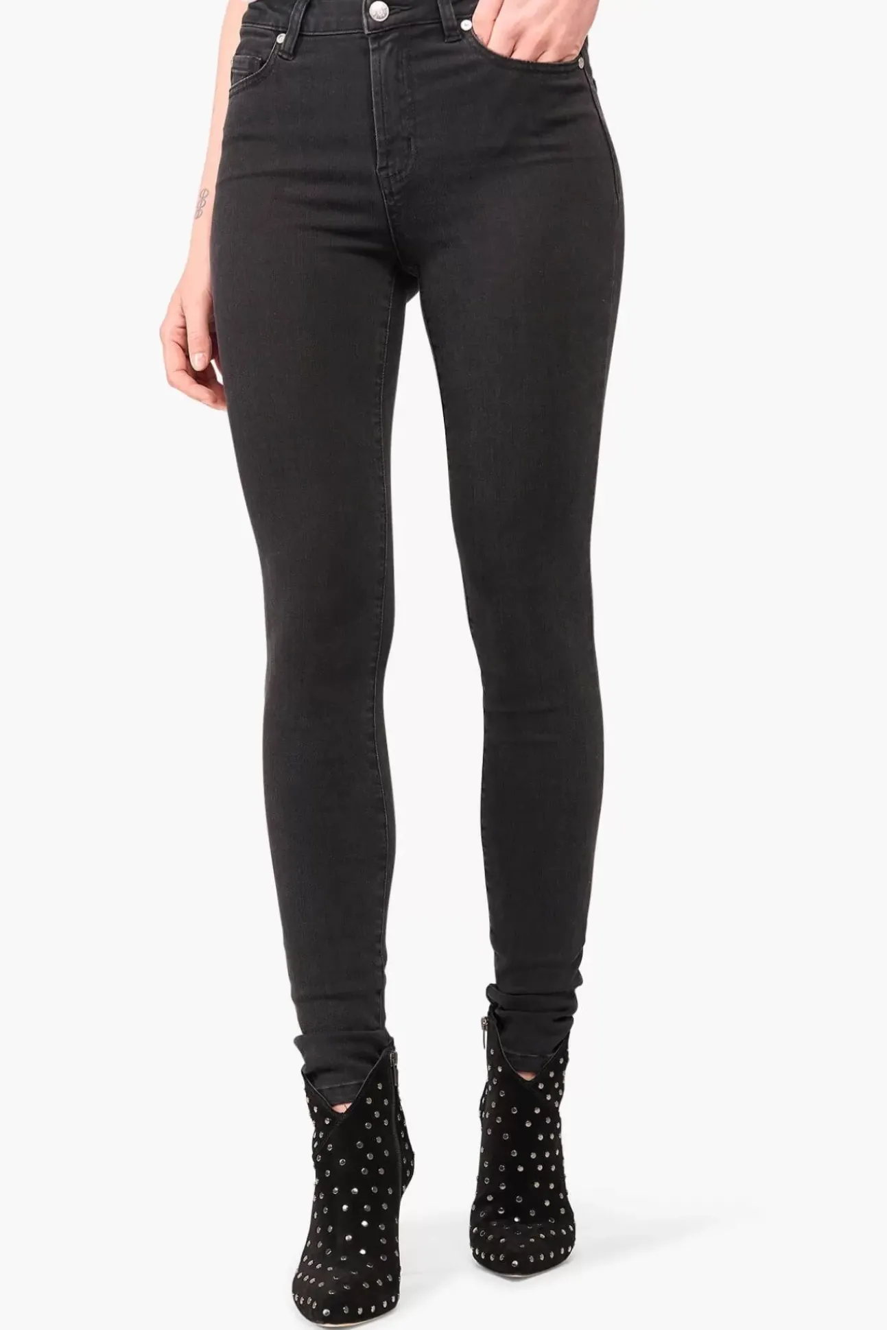 JANICE Denim^High Rise Skinny Jeans Rocket Black 410