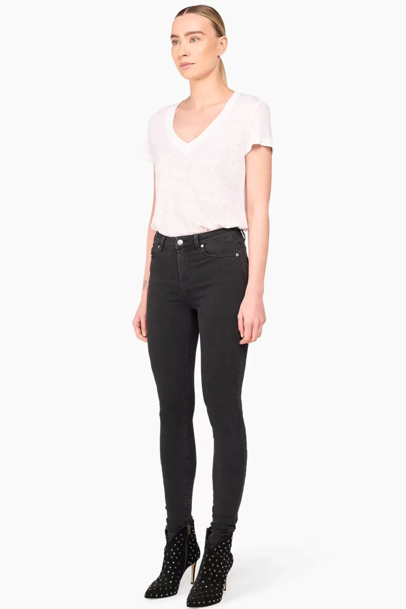JANICE Denim^High Rise Skinny Jeans Rocket Black 410