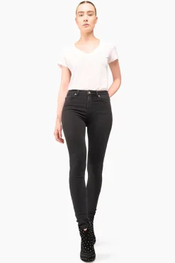 JANICE Denim^High Rise Skinny Jeans Rocket Black 410