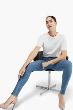 JANICE Denim^High Waist Skinny Jeans Rocket Dark Denim 009