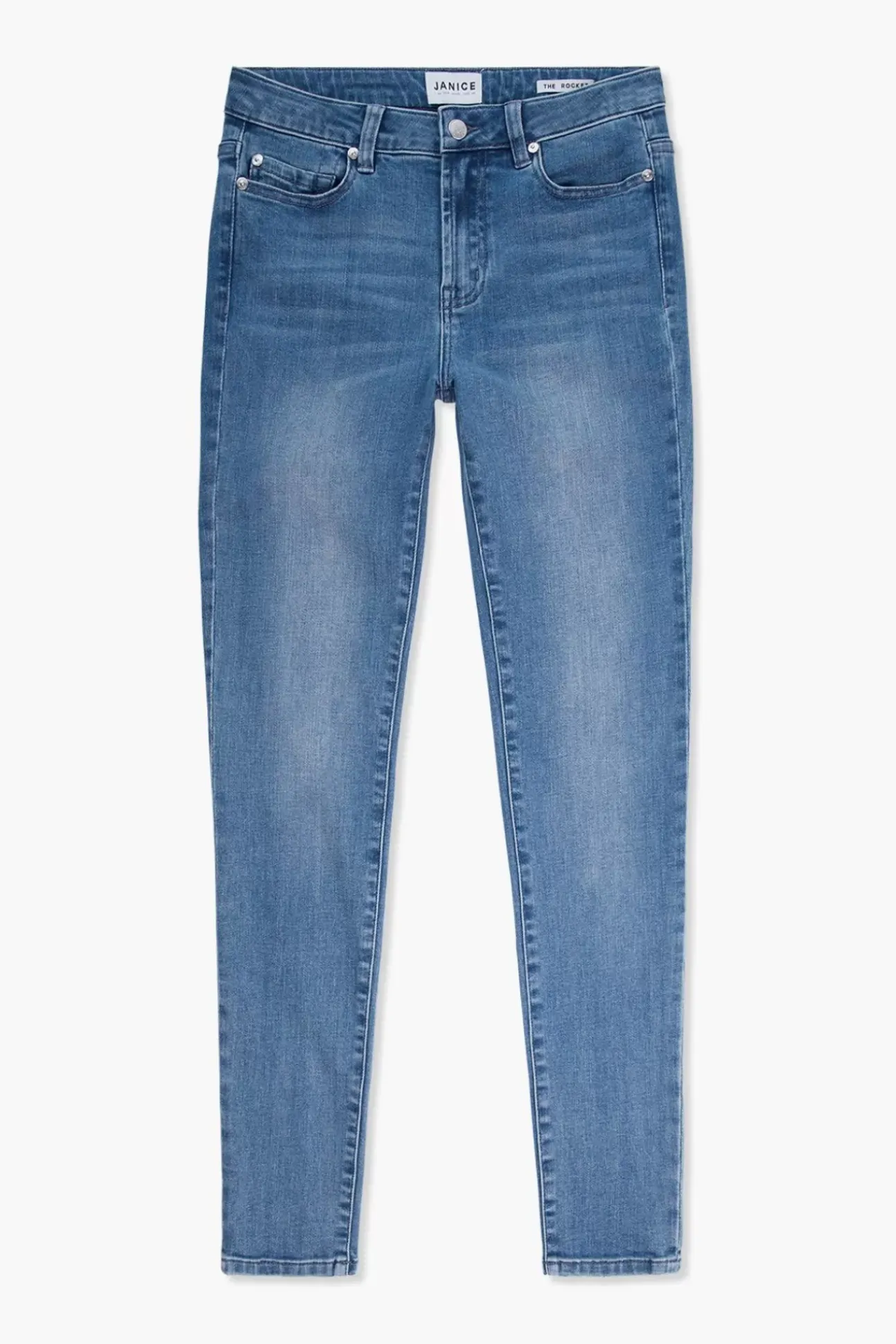 JANICE Denim^High Waist Skinny Jeans Rocket Dark Denim 009