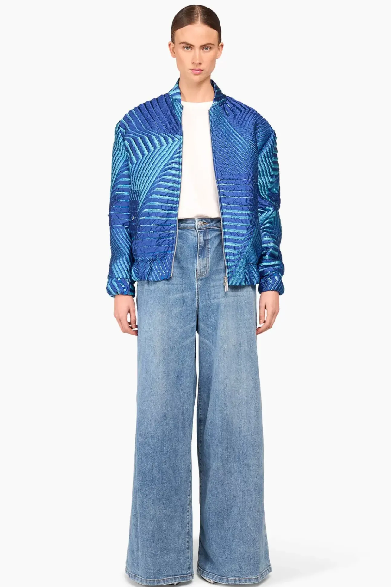 JANICE Jassen^Jas Dames Bomber Rick Blauw