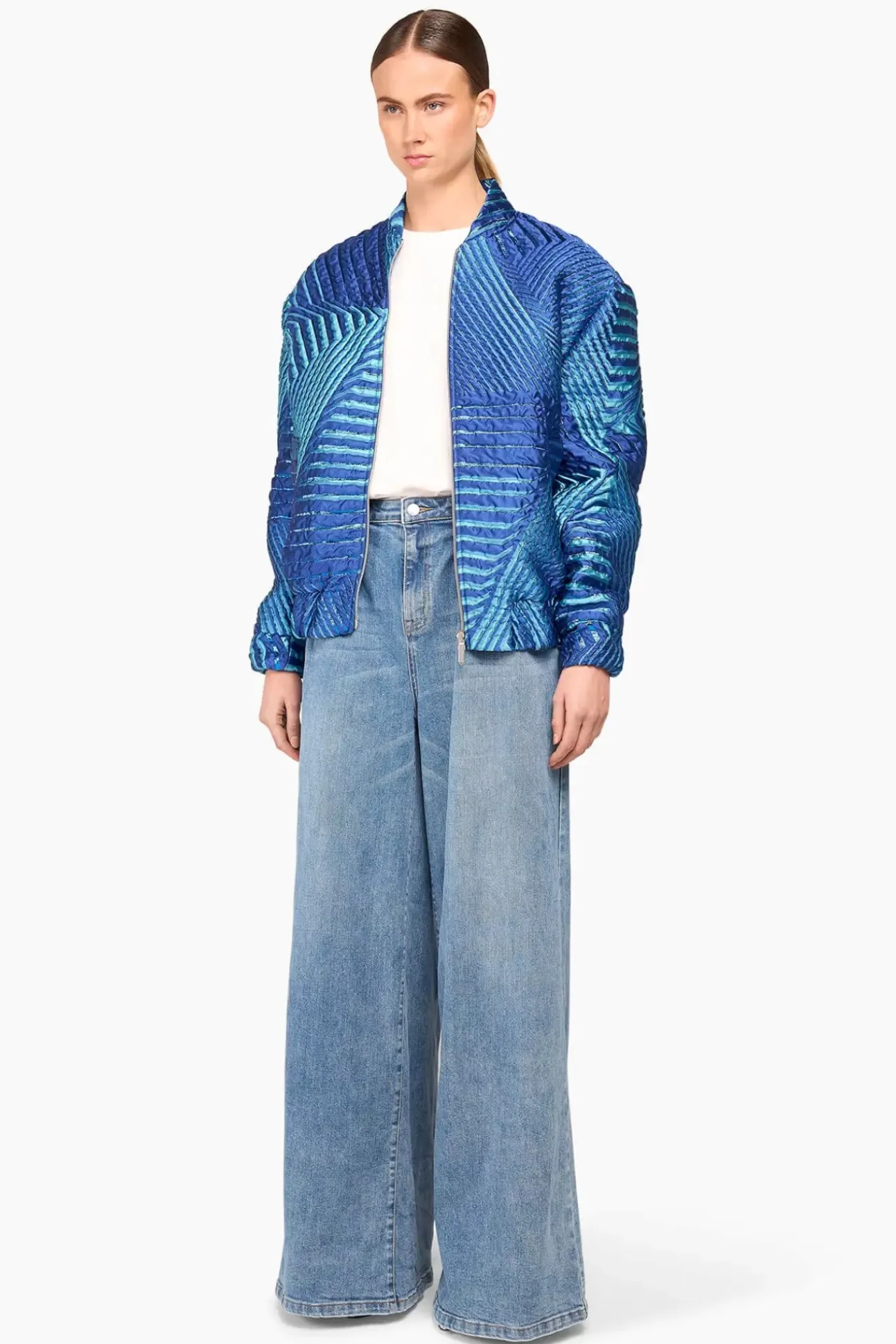 JANICE Jassen^Jas Dames Bomber Rick Blauw