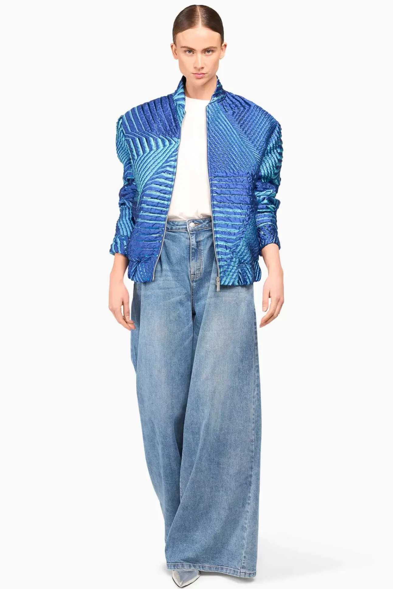 JANICE Jassen^Jas Dames Bomber Rick Blauw
