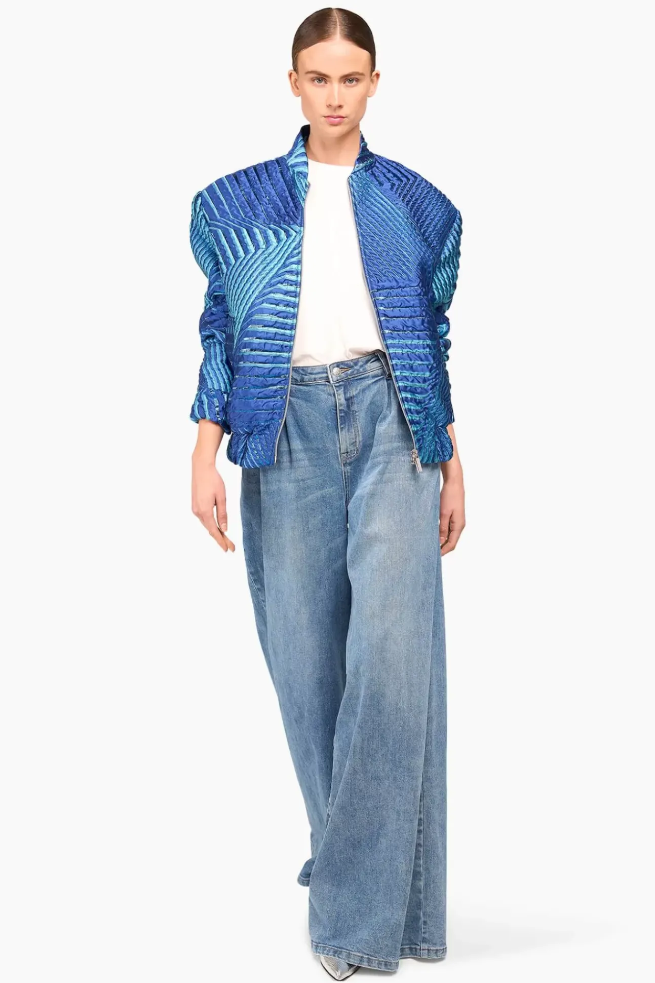 JANICE Jassen^Jas Dames Bomber Rick Blauw