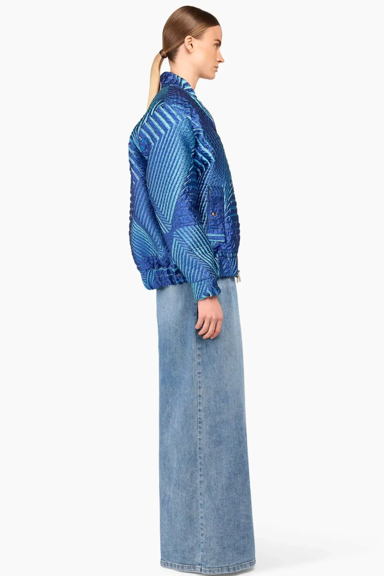 JANICE Jassen^Jas Dames Bomber Rick Blauw