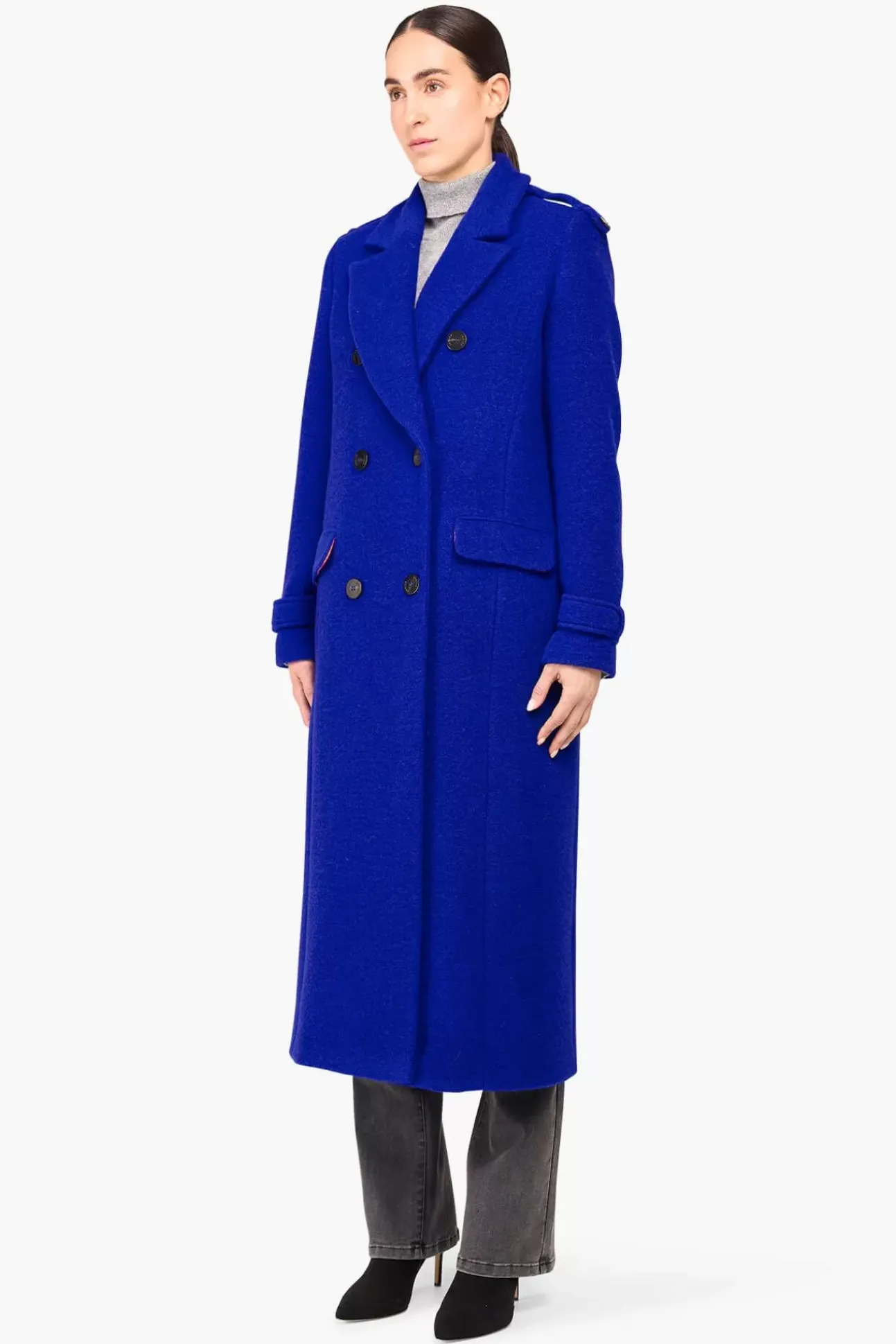 JANICE Jassen^Jas Dames Wol Lennon Blauw
