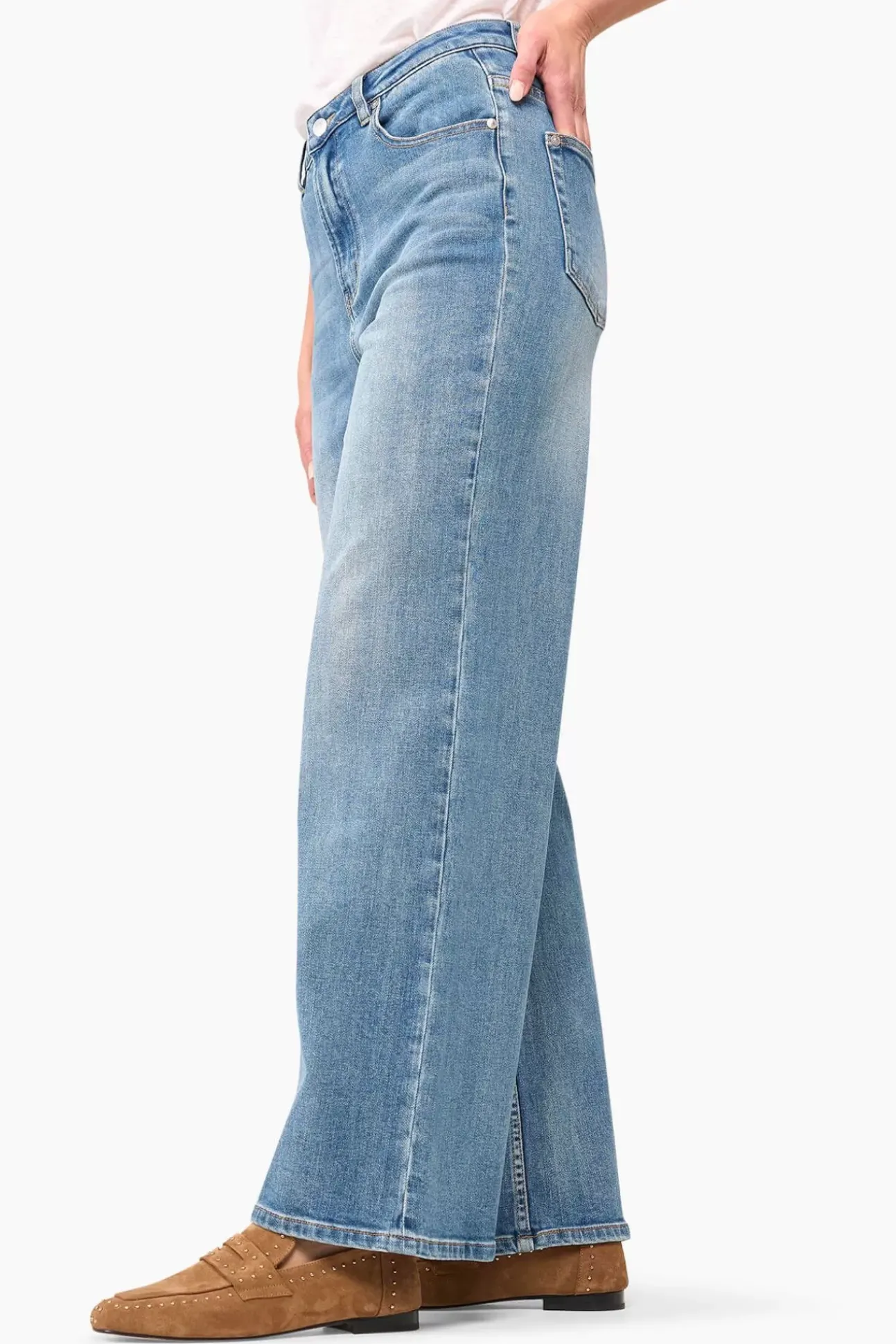 JANICE Denim^Jeans Dames Wijde Pijp Jason Blauw 405