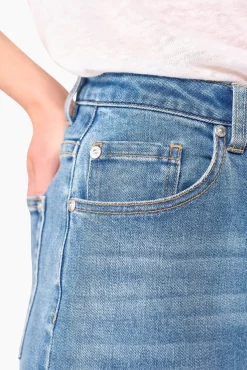 JANICE Denim^Jeans Dames Wijde Pijp Jason Blauw 405