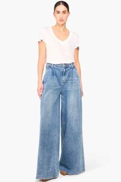 JANICE Denim^Jeans Wijde Pijp Dames Dollar Blue 405