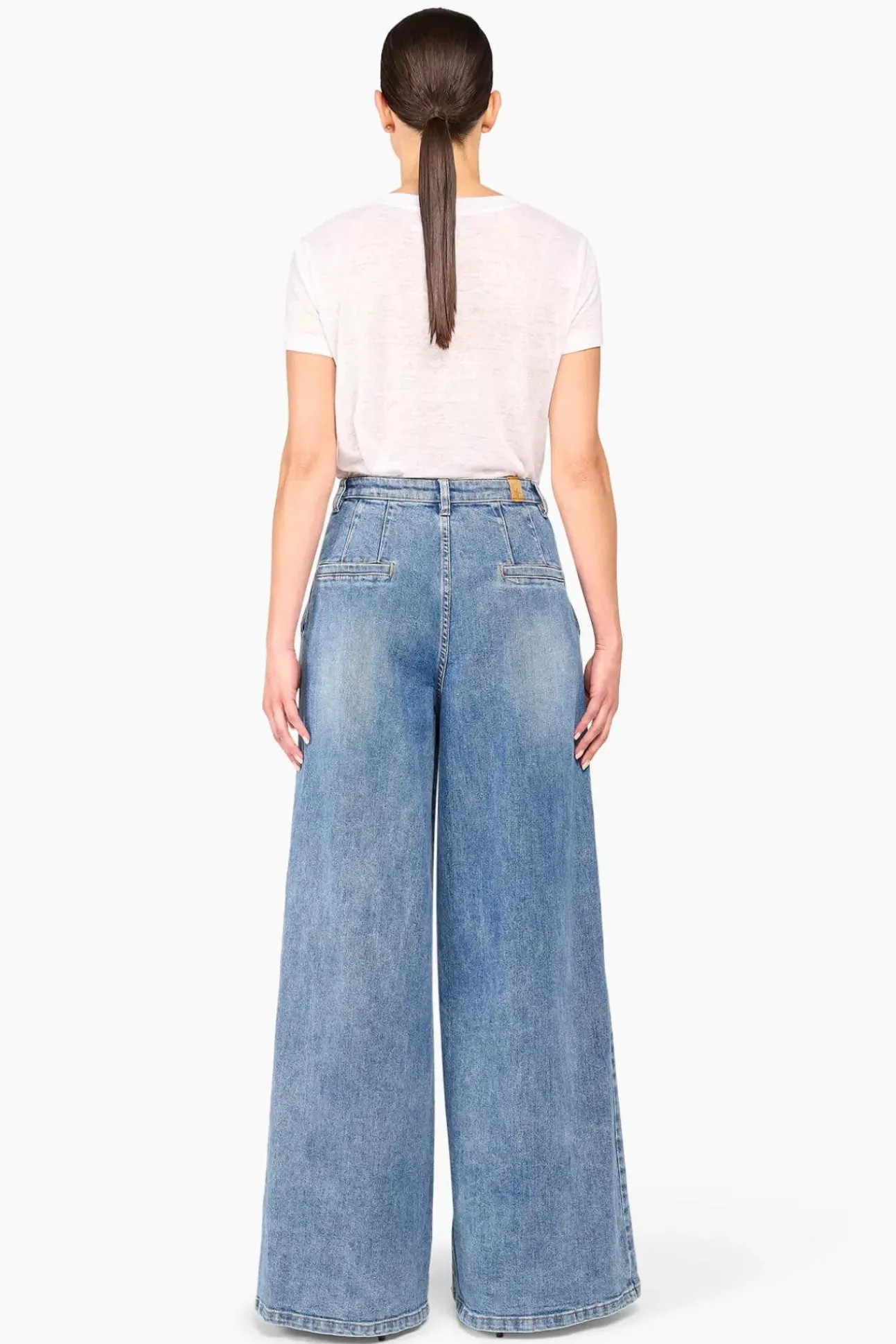 JANICE Denim^Jeans Wijde Pijp Dames Dollar Blue 405
