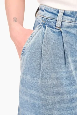 JANICE Denim^Jeans Wijde Pijp Dames Dollar Destroyed Blue 033