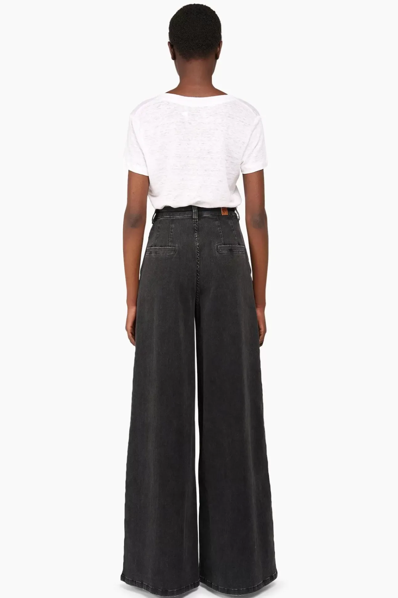 JANICE Denim^Jeans Wijde Pijp Dames Dollar Zwart 410