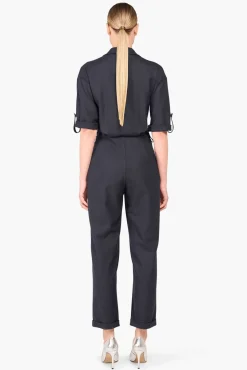 JANICE Jurken^Jumpsuit Dames Stretch London Blauw