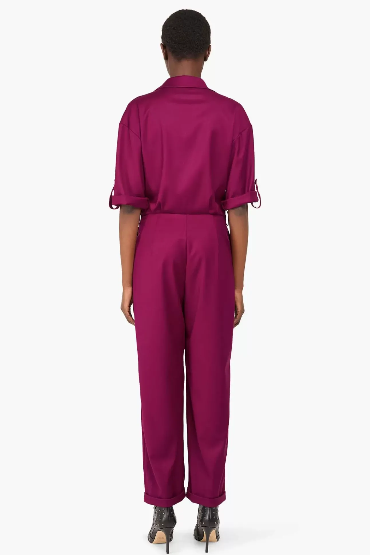 JANICE Jurken^Jumpsuit Dames Stretch London Burgundy