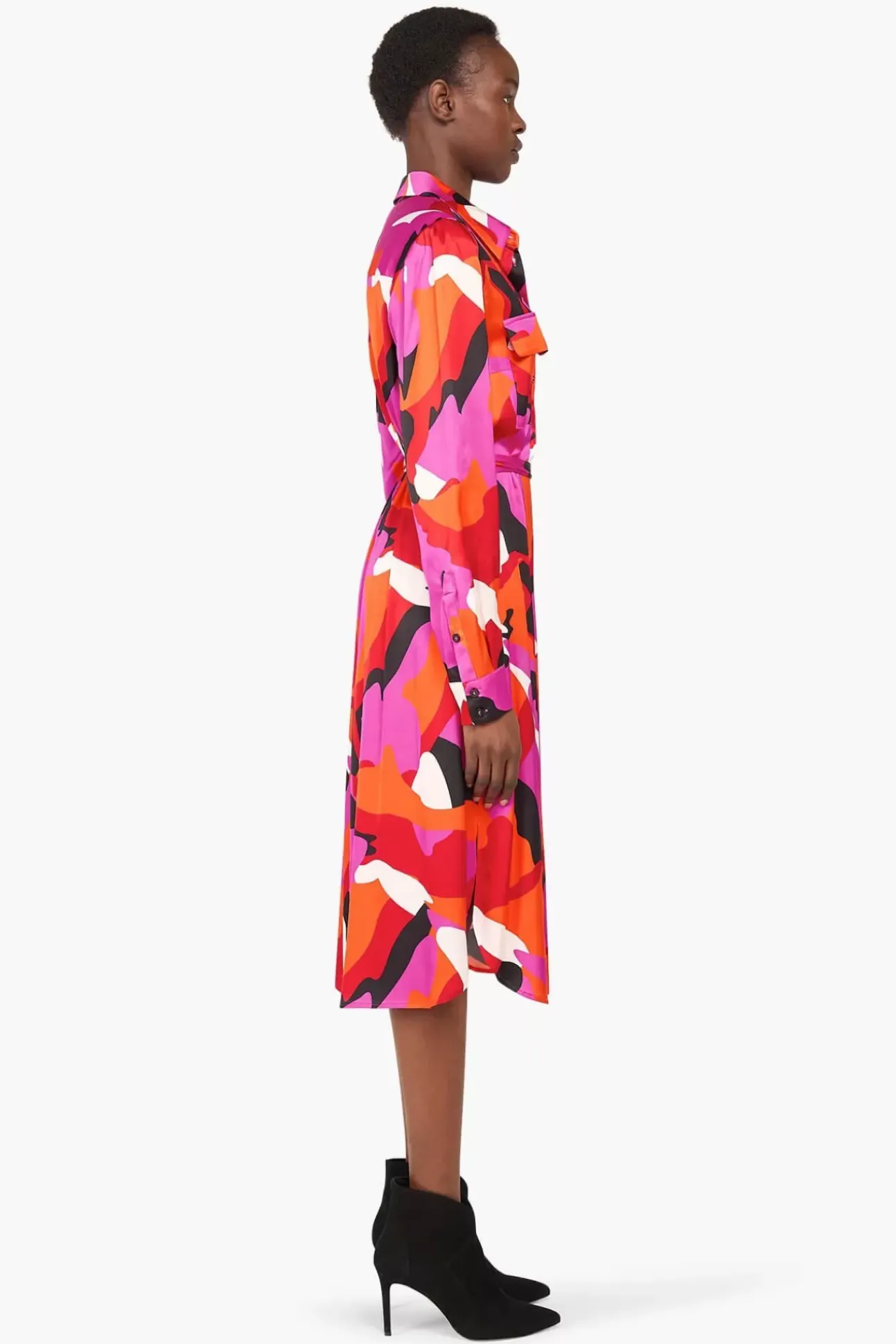 JANICE Jurken^Jurk Print Lange Mouwen George Multi