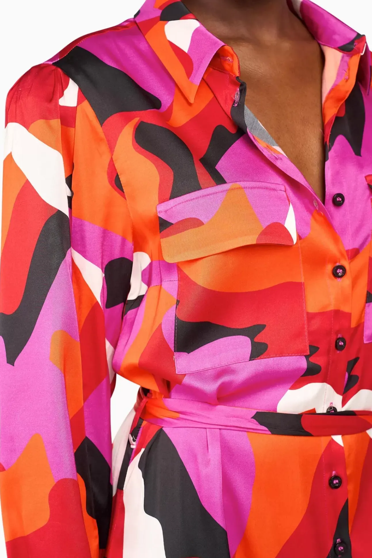 JANICE Jurken^Jurk Print Lange Mouwen George Multi