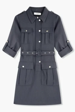 JANICE Jurken^Jurk Riem Chicago Blauw