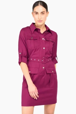 JANICE Jurken^Jurk Riem Chicago Burgundy