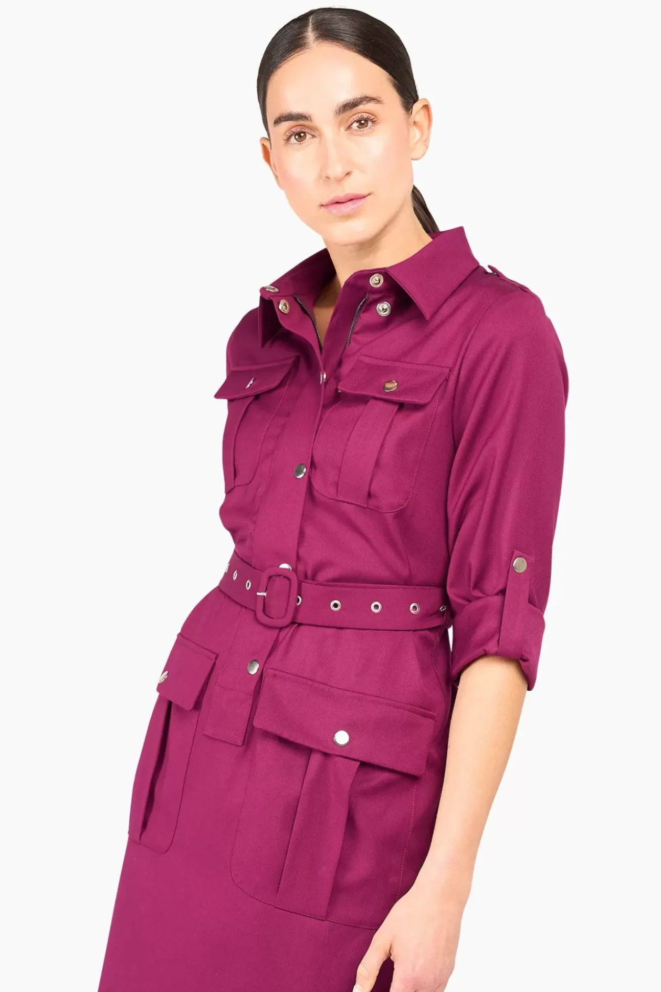 JANICE Jurken^Jurk Riem Chicago Burgundy