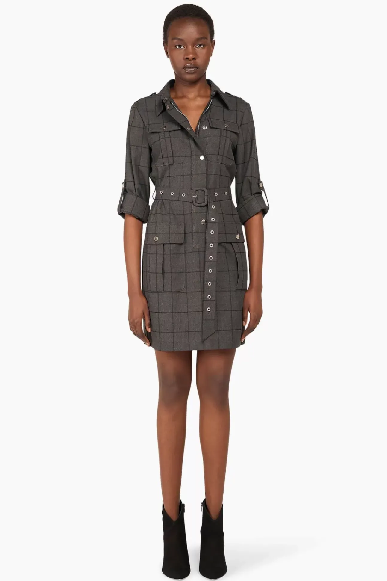 JANICE Jurken^Jurk Riem Chicago Ruit