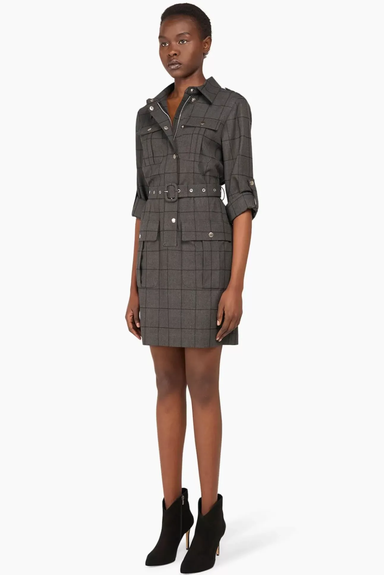JANICE Jurken^Jurk Riem Chicago Ruit