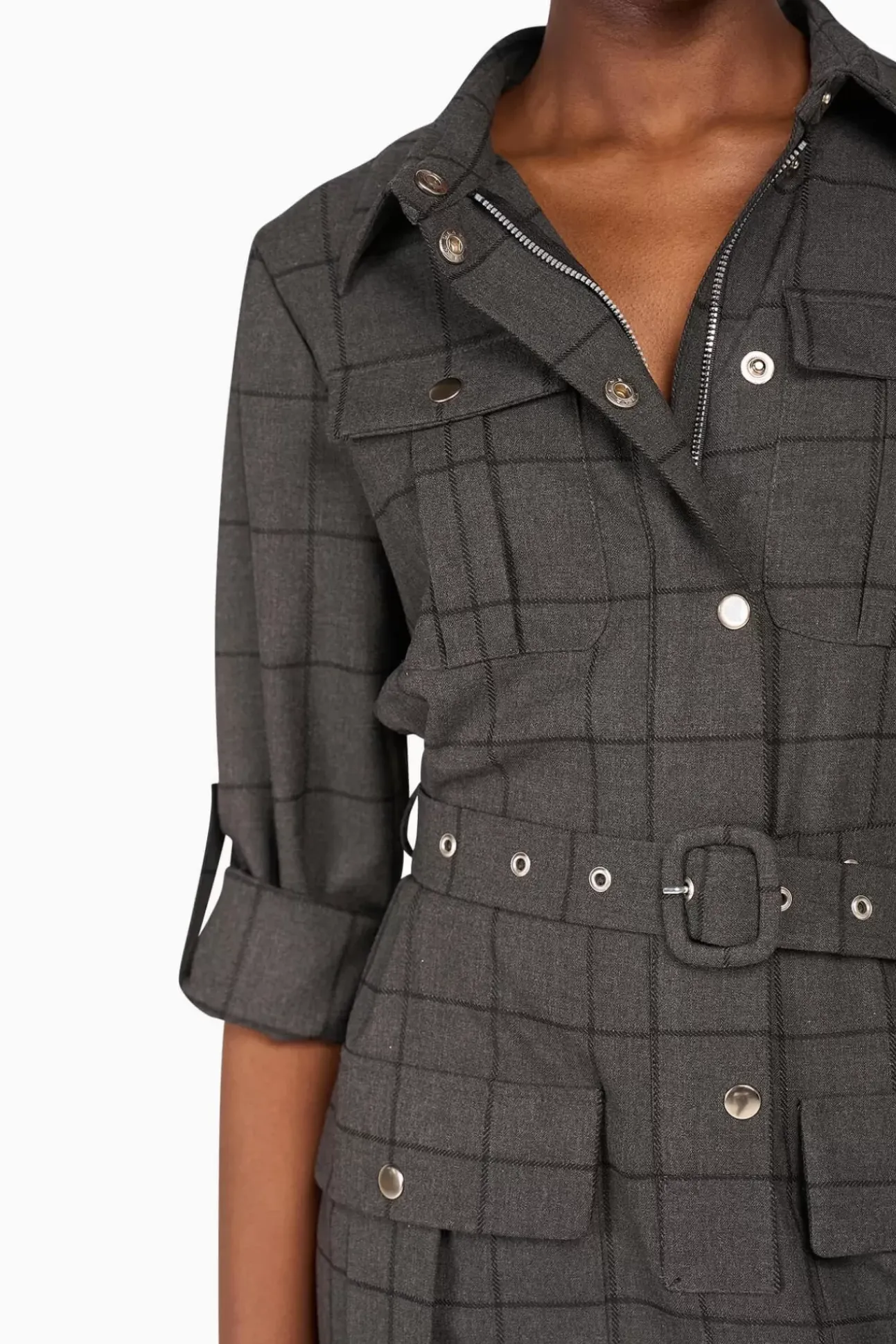 JANICE Jurken^Jurk Riem Chicago Ruit