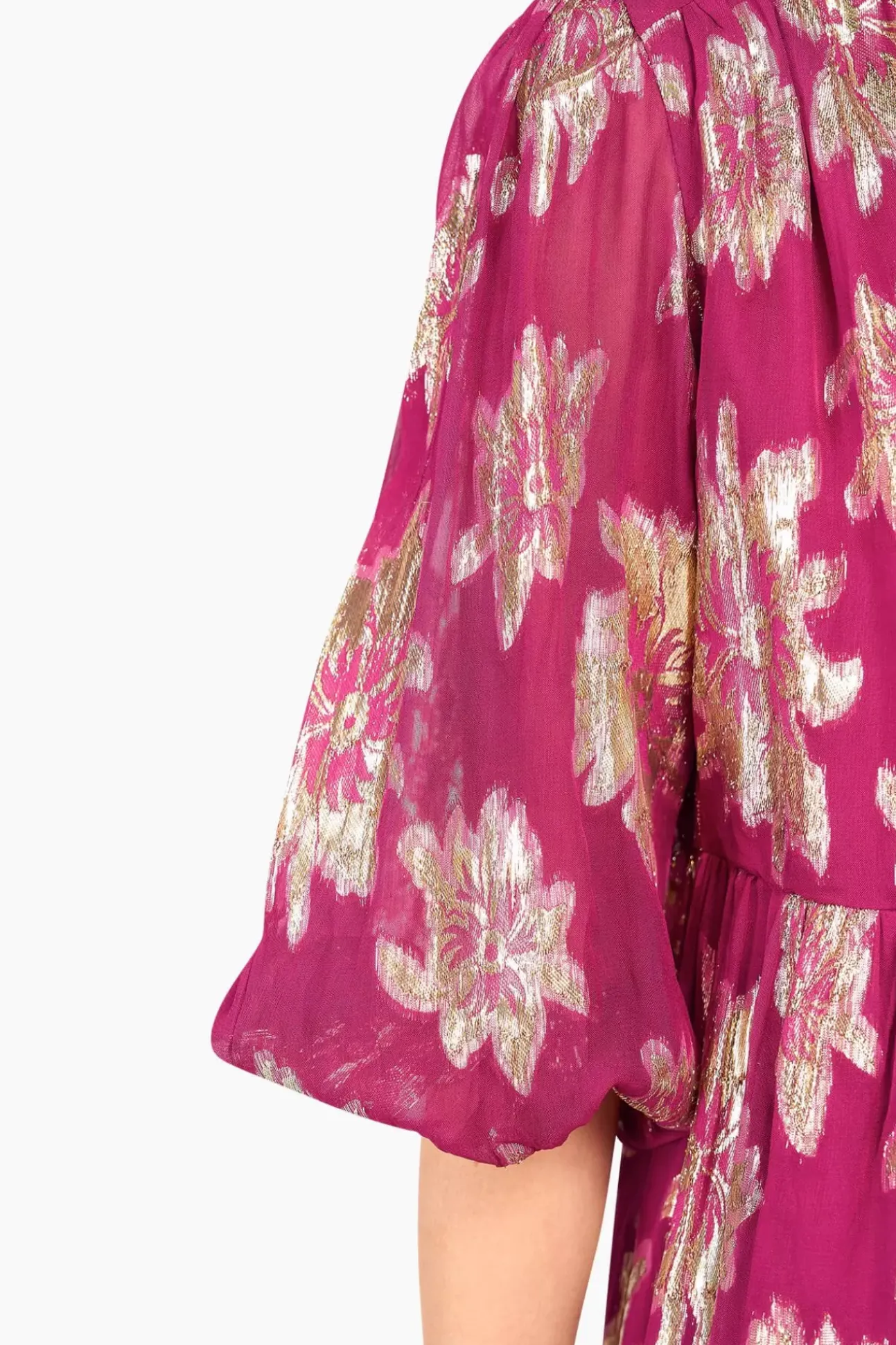 JANICE Jurken^Jurk Viscose Lurex Jimmy Burgundy